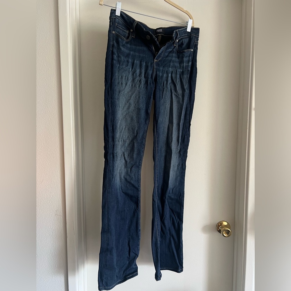 Paige Manhattan Bootcut Mid Rise Slim Fit Jeans